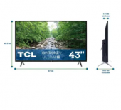 Smart TV de 43 pulgadas definición 4K marca TCL con Android TV con descuento. Para más descuentos y promociones, visita PromoDromo.